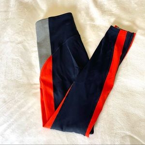 ❗️Athleta blue gray orange leggings with stash pocket
